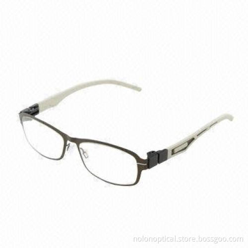 Metal Eyewear Combination with Rubber Temple